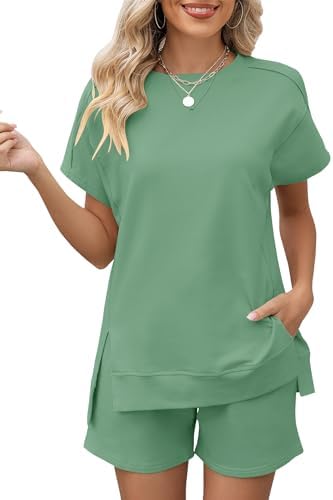 Womens Lounge Shorts Sets Two Piece Outfits Loungewear Tracksuit