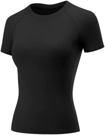 Workout Shirts Women Raglan Short Sleeve Yoga Tops Running Athletic