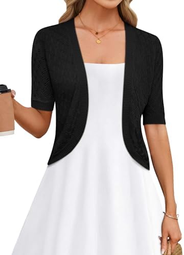 Cardigan Sweaters for Women Summer Bolero Shrugs for Dresses Short Sleeve