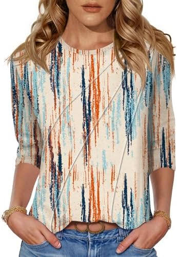 3/4 Length Sleeve Womens Tops Womens Spring Tops 2026 Blouses for Women