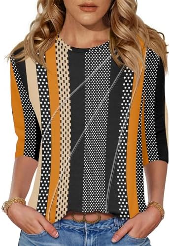 3/4 Length Sleeve Womens Tops 2026 Fashion Trends Women Womens Tunic Tops