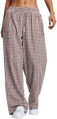 Gingham Pants Woman Christmas Pajamas Clothes Pj Lounge Boxer Bottoms