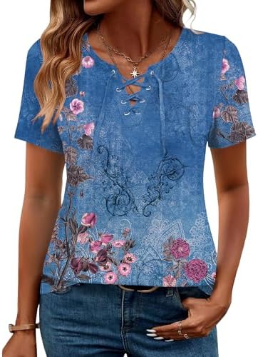 Short Sleeve Womens Tops Summer Outfits for Women 2026 Tshirts Shirts for