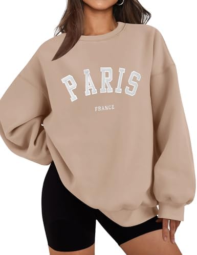 Crewneck Sweatshirts Women Pullover Sweaters Long Sleeve Shirts Fall