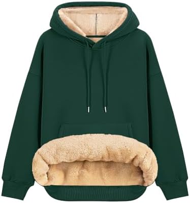 Hoodies for Women Fleece Sherpa Lined Loose Warm Winter Pullover | Thick