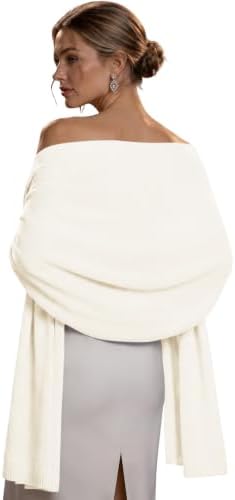 Pashmina Shawls and Wraps for Evening Dresses Cute Scarf White