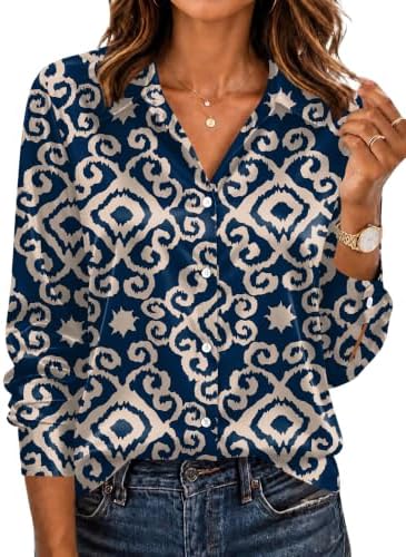 Satin Button Down Shirts for Women Long Sleeve Blouses Work Dressy | Long