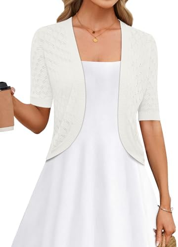 Short Sleeve Cardigans for Women Shrugs for Dresses Summer Lightweight