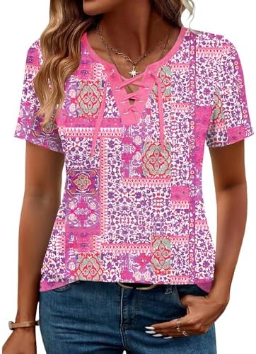 Spring Blouses for Women 2026 Short Sleeve Womens Tops Business Casual