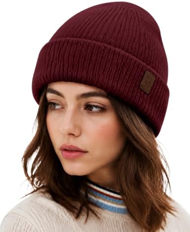Winter Beanie for Men Women Fleece Lined Hat Warm Stocking Cuffed Cap |