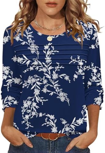 Women Long Sleeve Crew Neck Tee Tops Trendy Casual Dressy Blouses Fall