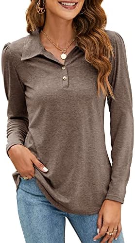 Women's Polo Shirt Long Sleeve Shirts Stretch Sports T-Shirt Golf Shirt
