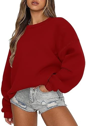 Women's Sweatshirts Crew Neck Long Sleeve Plus Size Pullover Hoodies