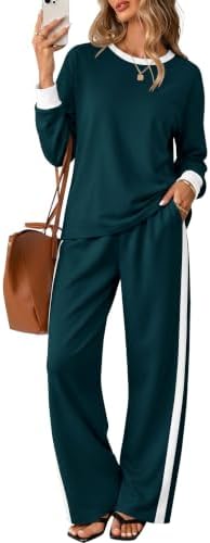 Women's Two Piece Sets Sweatsuit Matching Lounge Set Fall Outfits