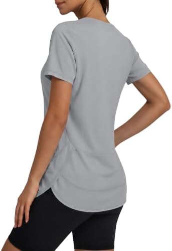 Womens Workout Shirts Short Sleeve Moisture Wicking Lightweight Athletic
